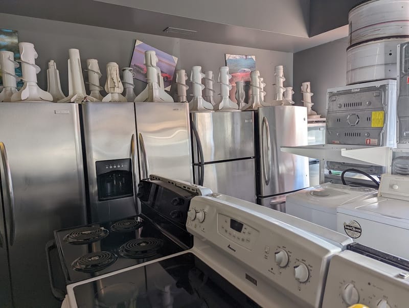 Stainless fridge inventory inside Moe's